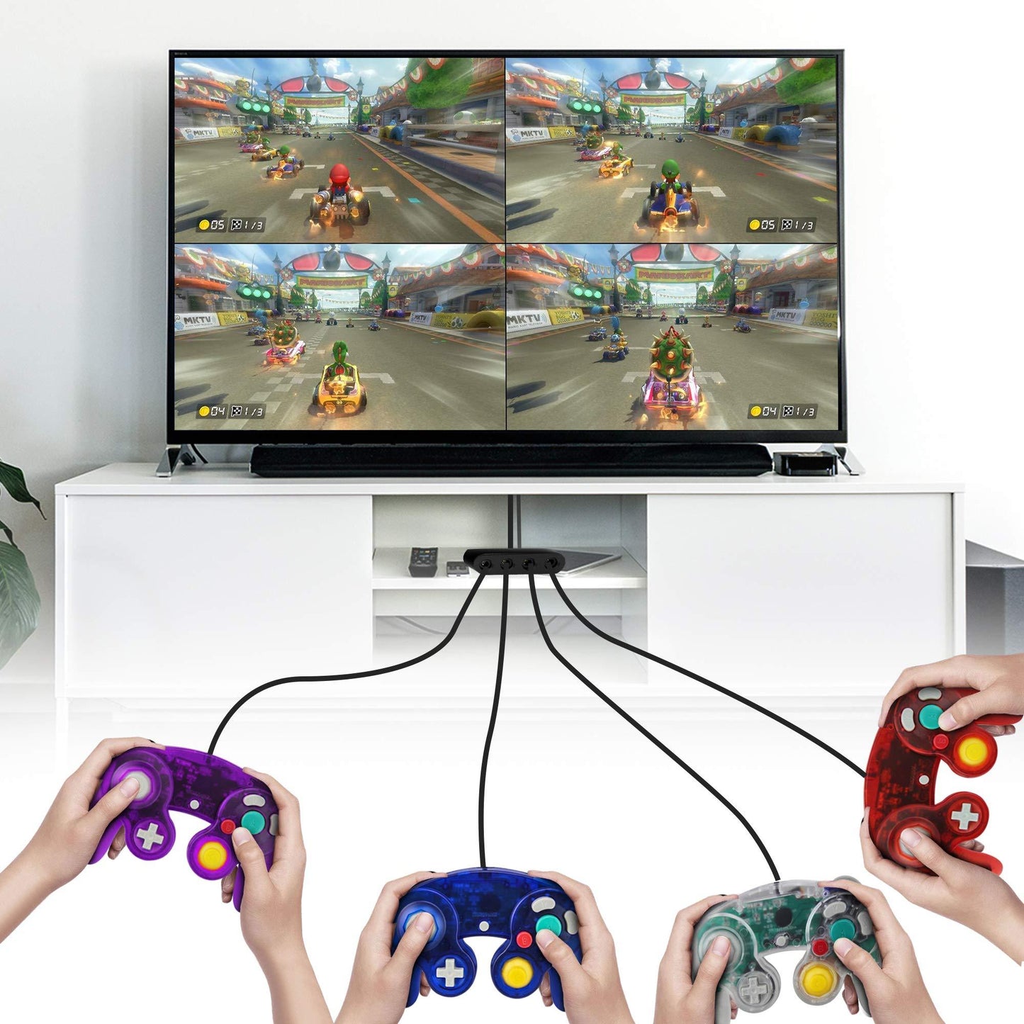 Kit 4 Controles Gamecube para Nintendo Switch con Adaptador - TiendaGeek.com